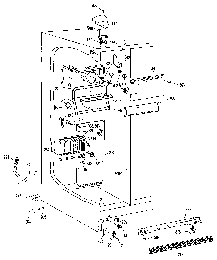 Kenmore 3639512711 freezer section diagram
