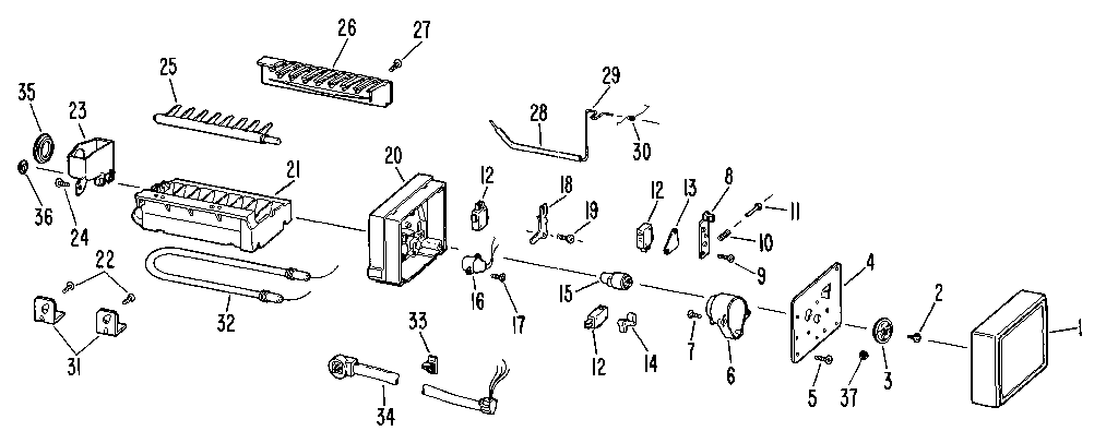 Kenmore 3639512711 icemaker diagram