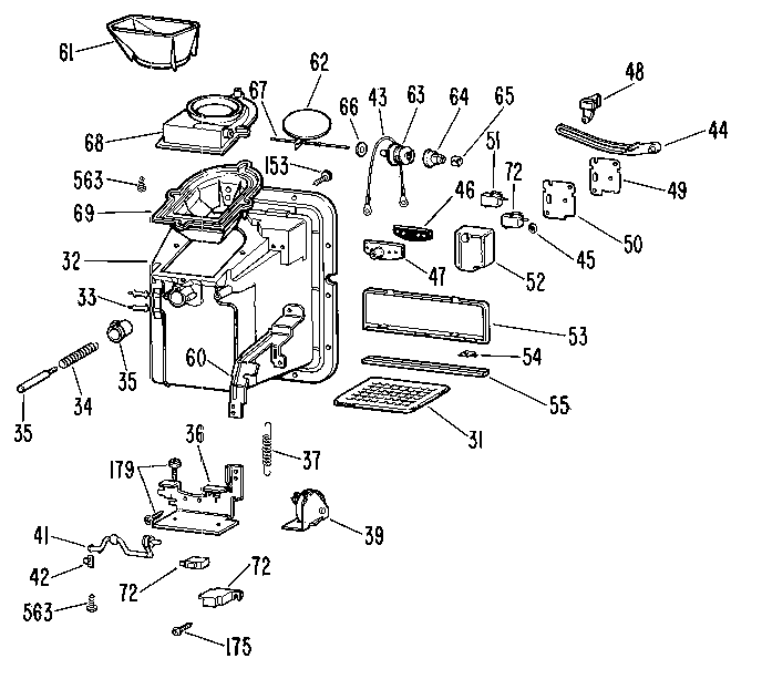 Kenmore 3639512481 dispenser diagram