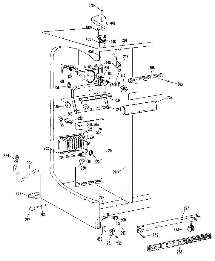 Kenmore 3639512481 freezer section diagram