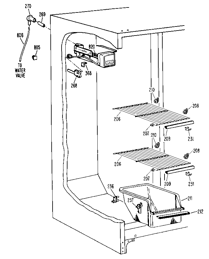 Kenmore 3639512481 freezer section diagram