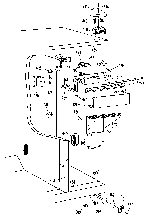 Kenmore 3639512481 fresh food section diagram