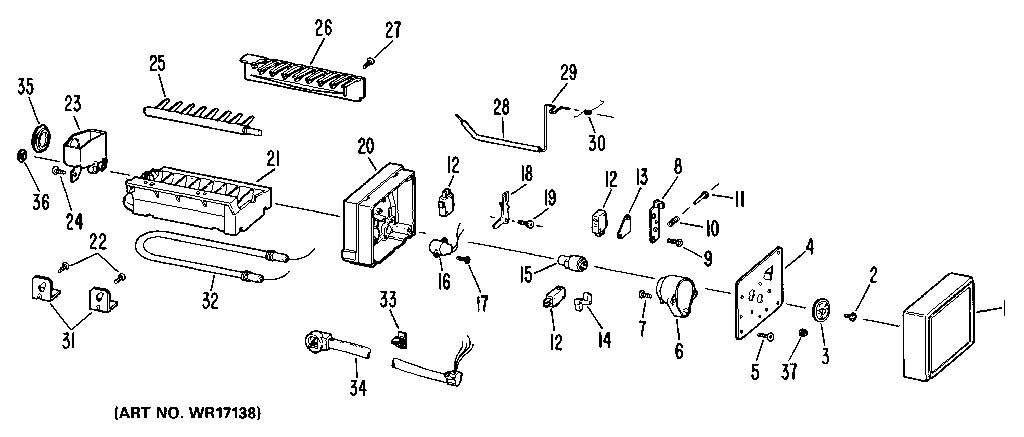 Kenmore 3639512481 icemaker diagram
