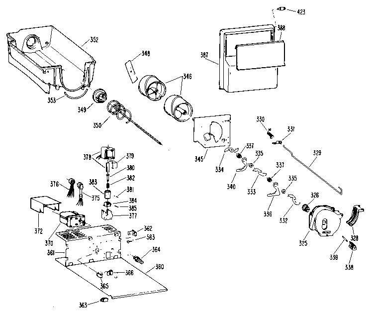 Kenmore 3639517811 ice bucket diagram