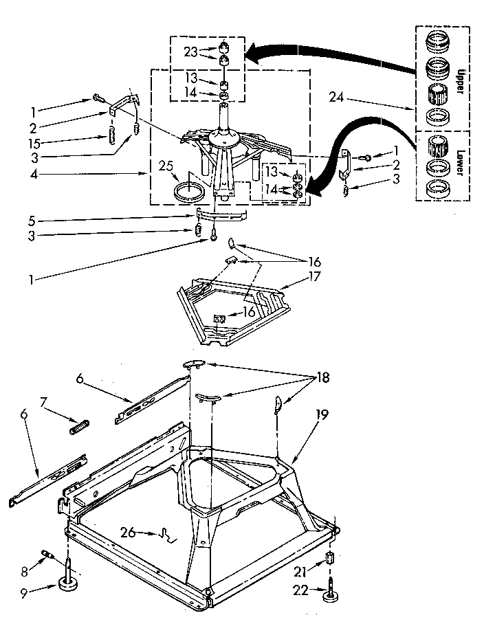 Kenmore 11092195500 machine base diagram
