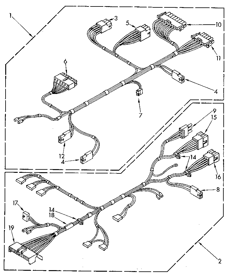 Kenmore 11092195500 wiring harness diagram