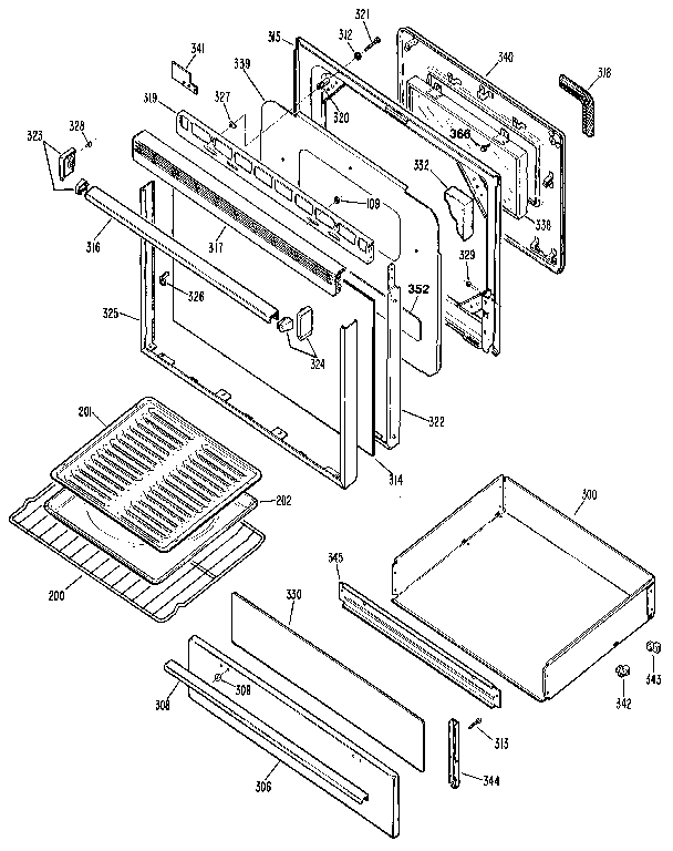 Kenmore 3627351590 door diagram
