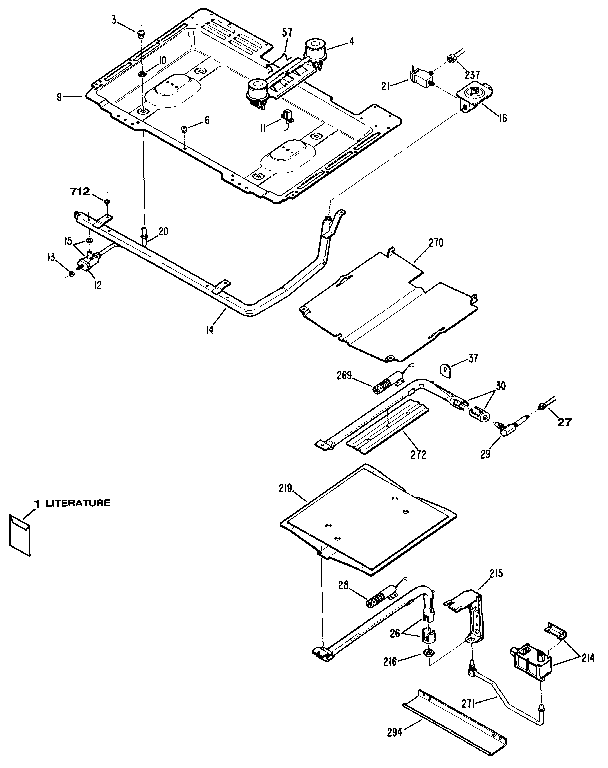Kenmore 3627381990 burner section diagram