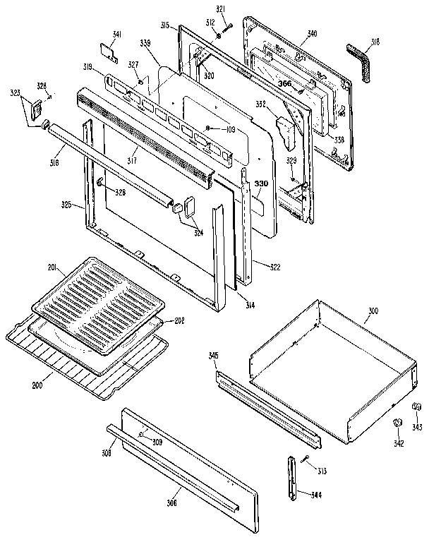 Kenmore 3627381990 door diagram