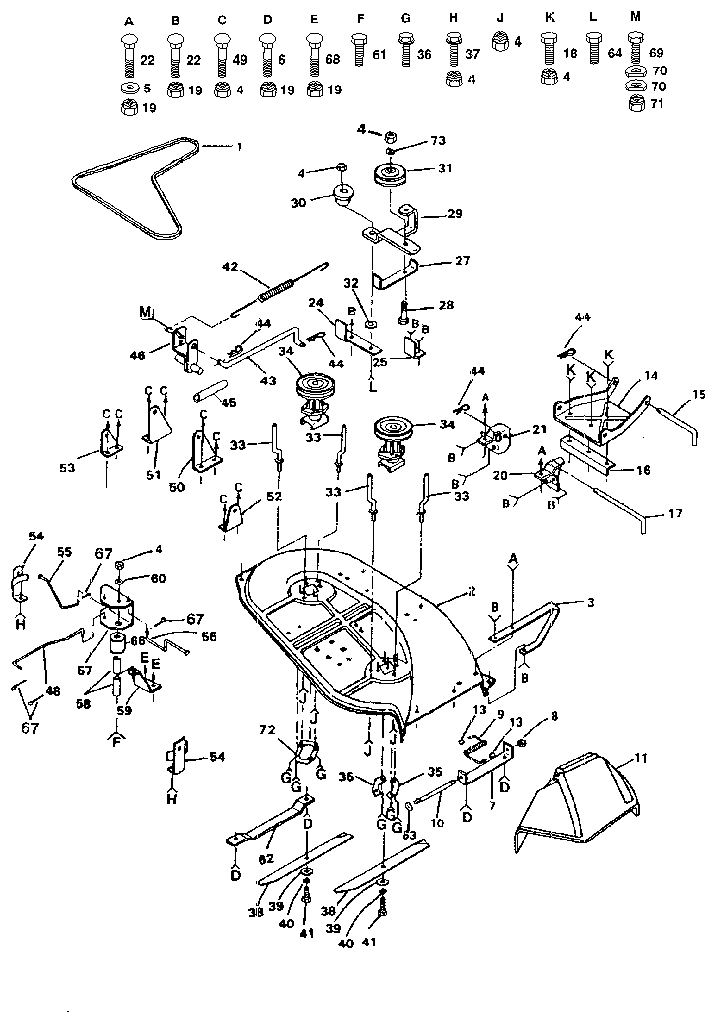 Craftsman 917254791 38" mower diagram