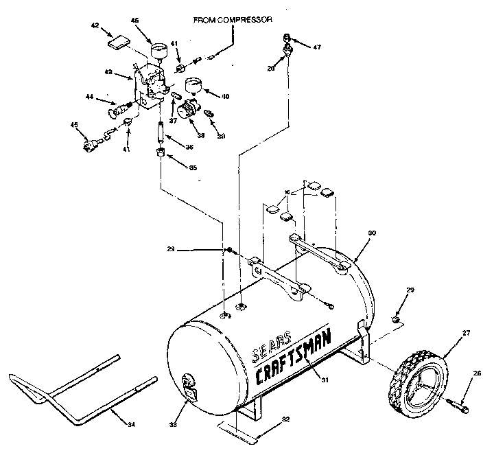 Craftsman 919154310 compressor pump diagram