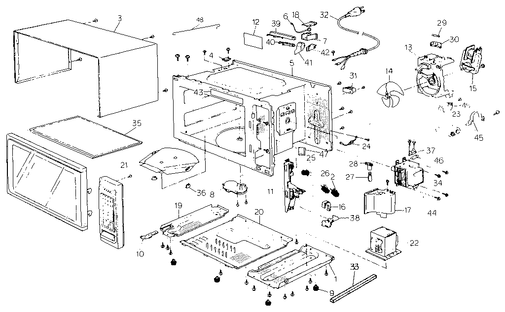 Panasonic MQS1106H cavity diagram