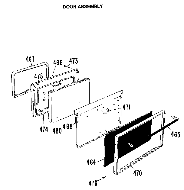 GE JGBP24GEJ9 door assembly diagram