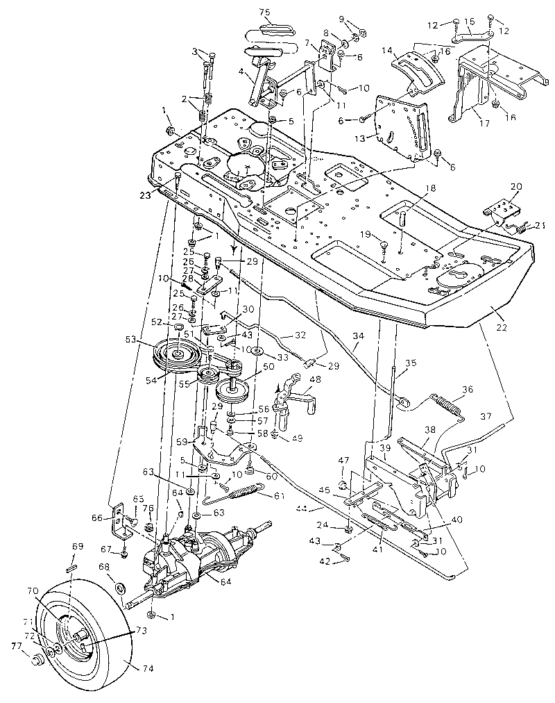Craftsman 502255010 drive system diagram