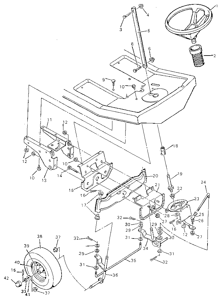 Craftsman 502255010 steering system diagram