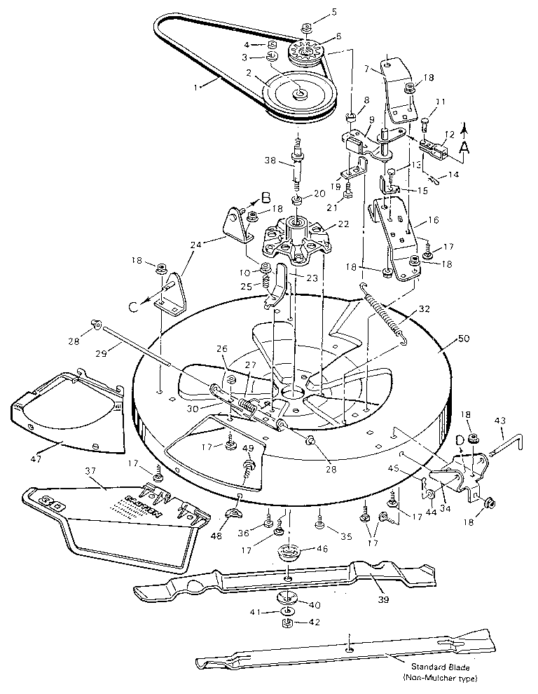 Craftsman 502255010 mower housing diagram