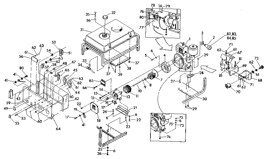 Generac 5558-0 unit parts diagram