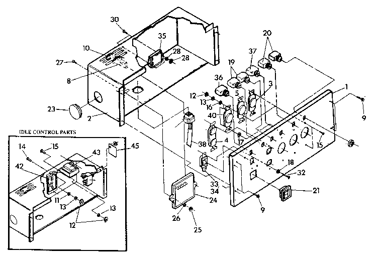 Generac 5566-0 control panel (manual start) diagram