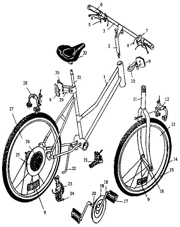 Huffy 14551 unit parts diagram