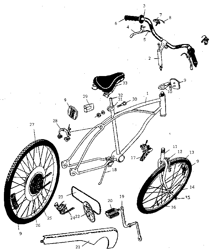 Sears 507459400 26" men's good vibrations diagram