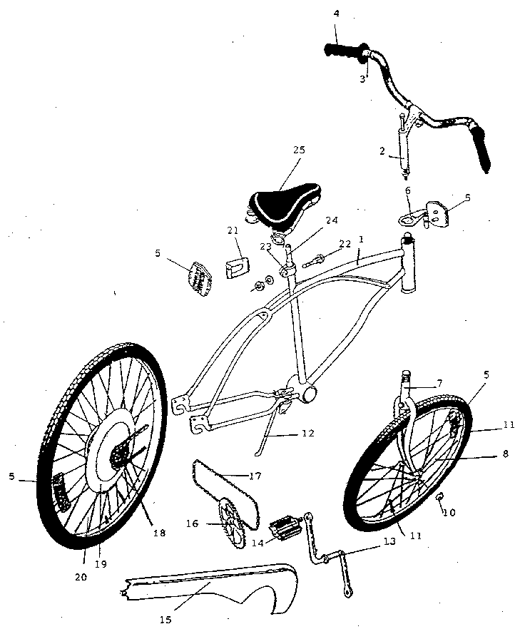 Huffy 26404 26" men's good vibrations diagram