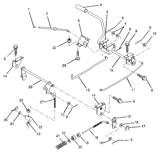 Craftsman 917258140 brake/rear mower lift assembly diagram