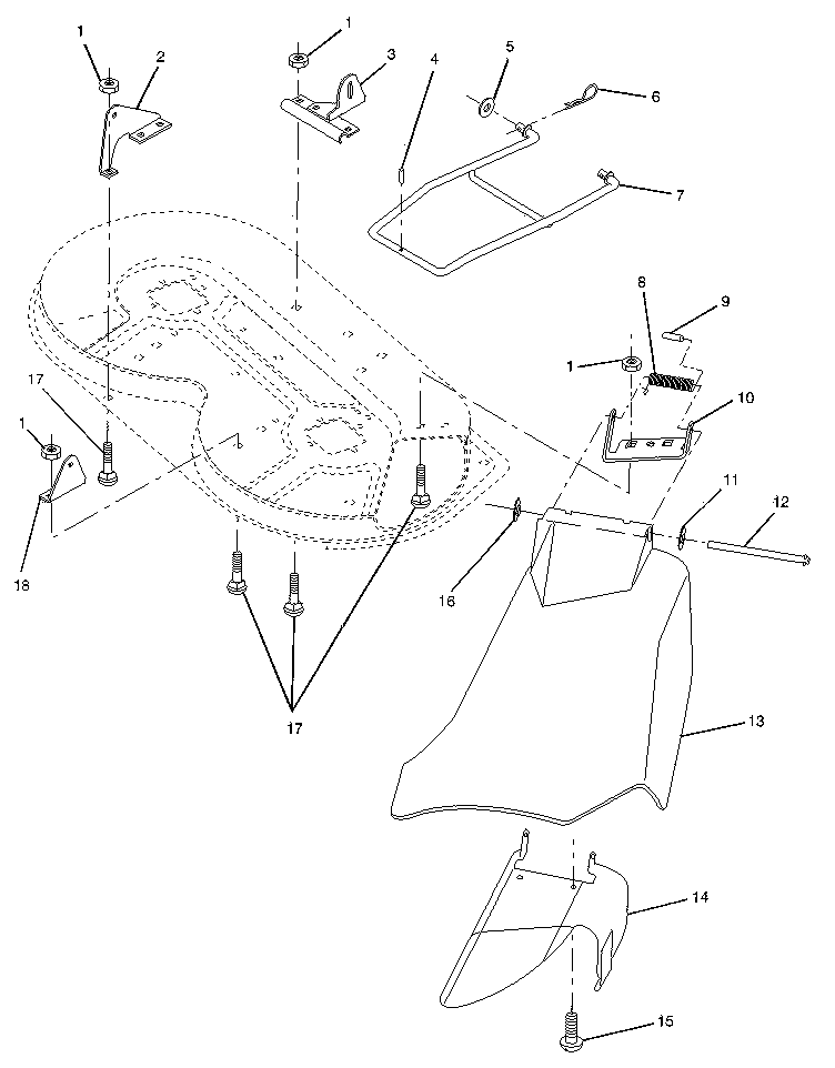 Craftsman 917258140 mower deck diagram