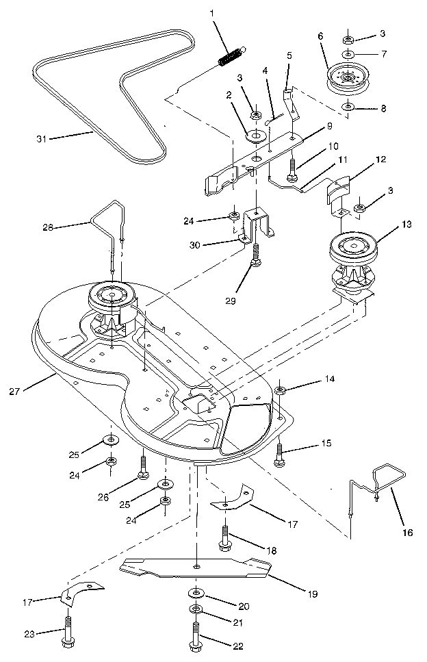 Craftsman 917258140 mower deck diagram