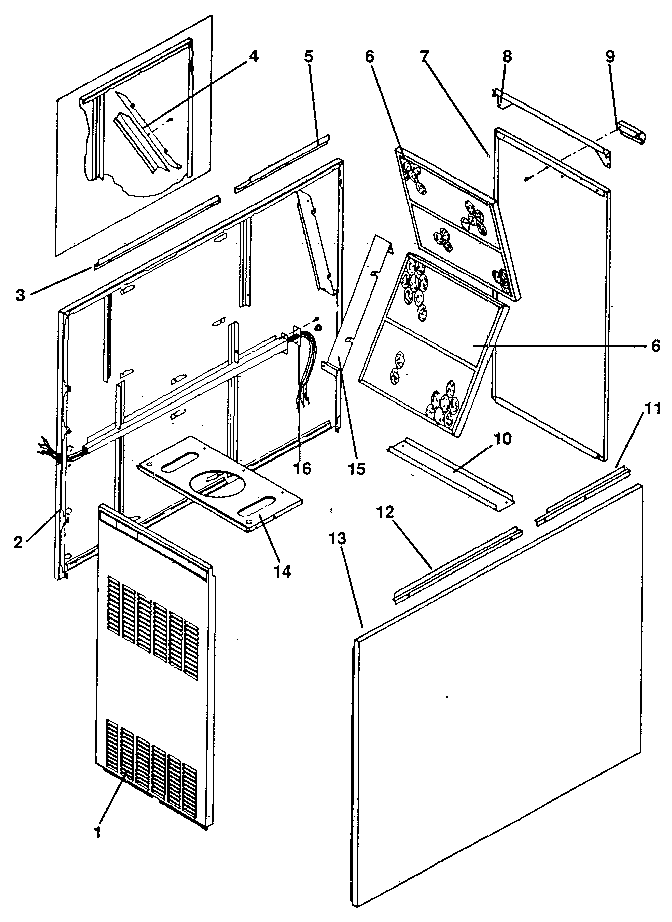 Sears 867744540 functional replacement parts diagram