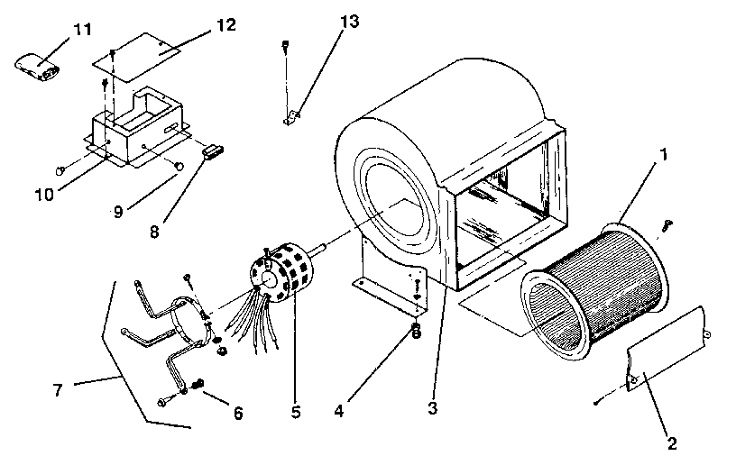 Sears 867744540 blower assembly diagram