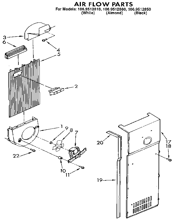 Kenmore 1069512810 air flow diagram