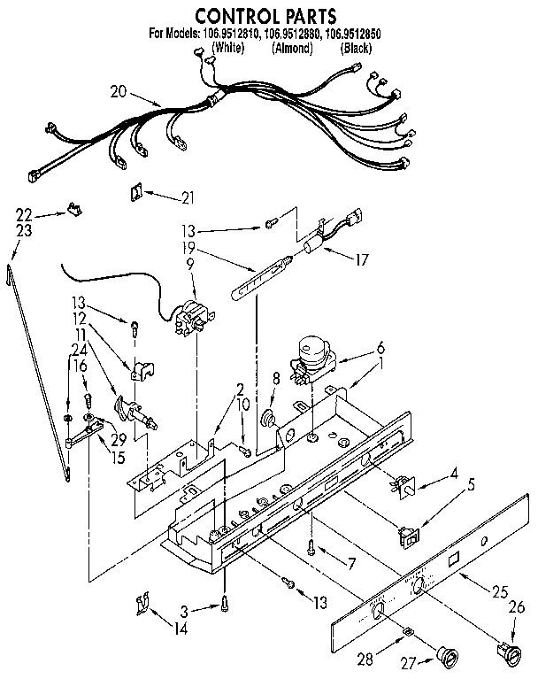 Kenmore 1069512810 control diagram