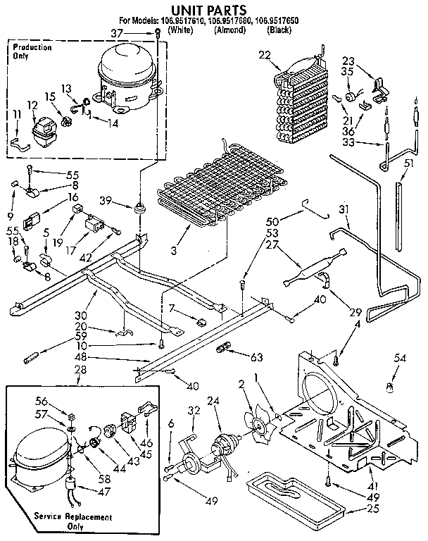 Kenmore 1069517610 unit diagram