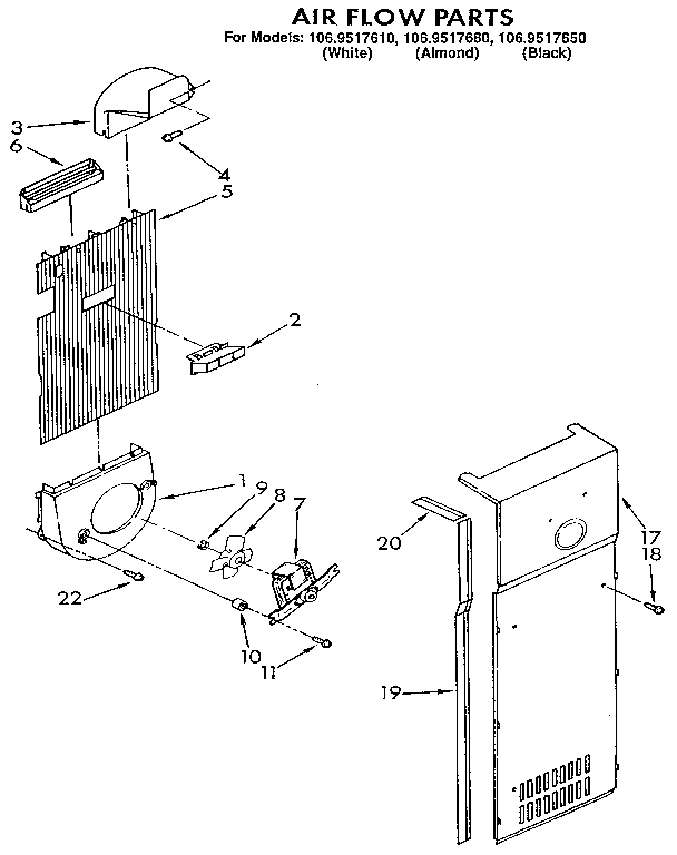 Kenmore 1069517610 air flow diagram