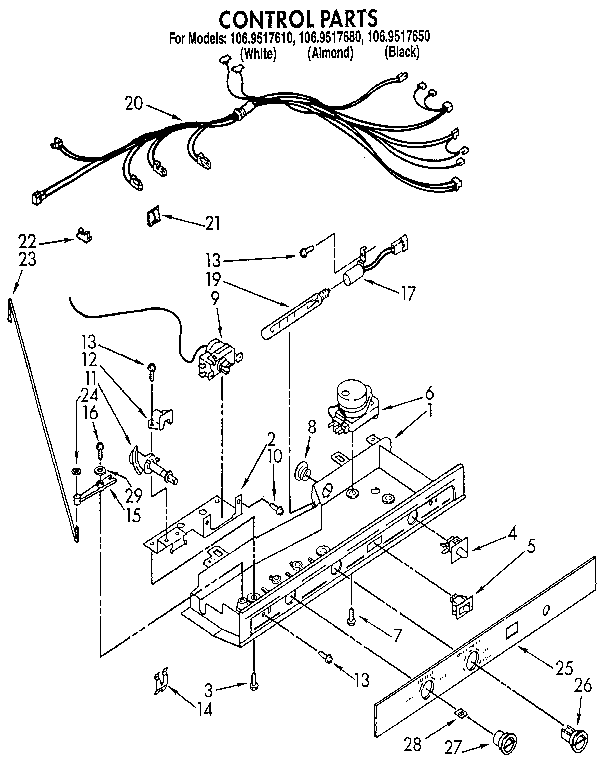 Kenmore 1069517610 control diagram