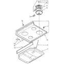 Whirlpool RF315PXXN0 cooktop diagram