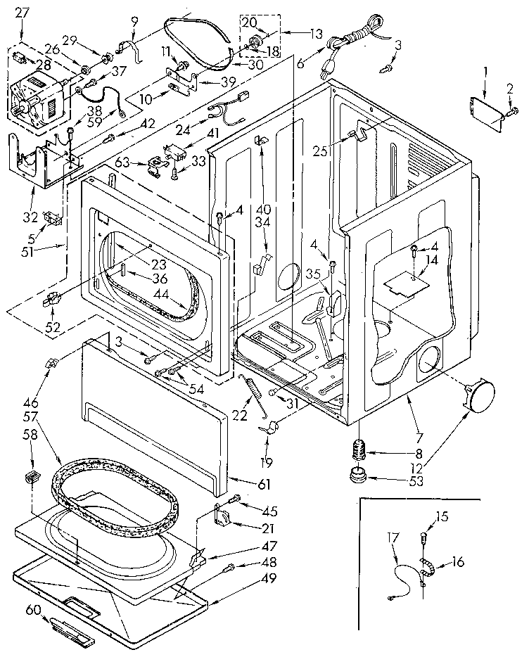Kenmore 11097195800 cabinet diagram