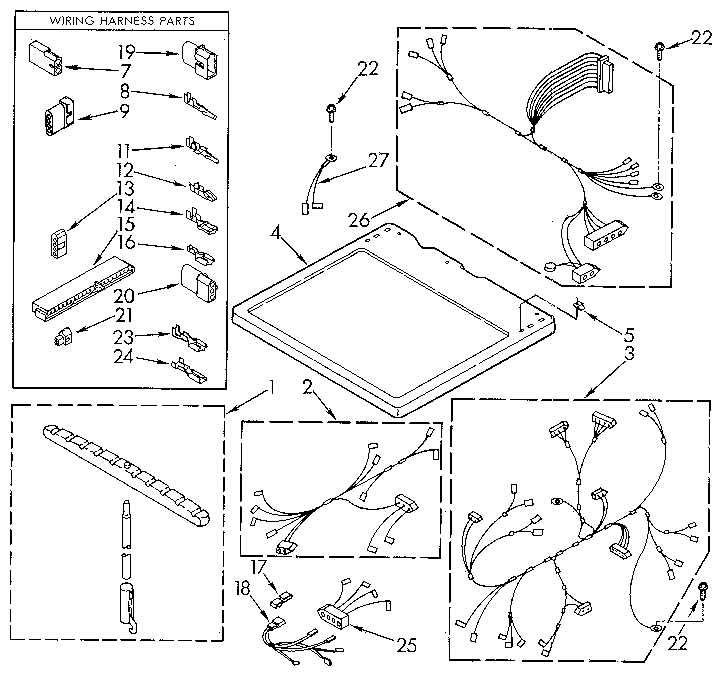 Kenmore 11097195800 dryer top diagram