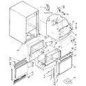 Kenmore 198887492 cabinet, liner and door diagram