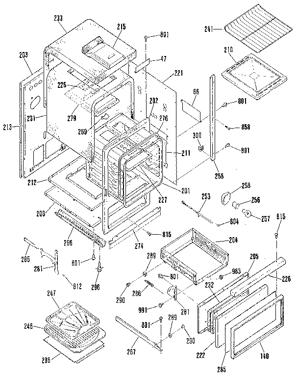 Kenmore 9113022190 body section diagram