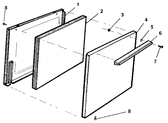 Kenmore 1197028812 oven door diagram