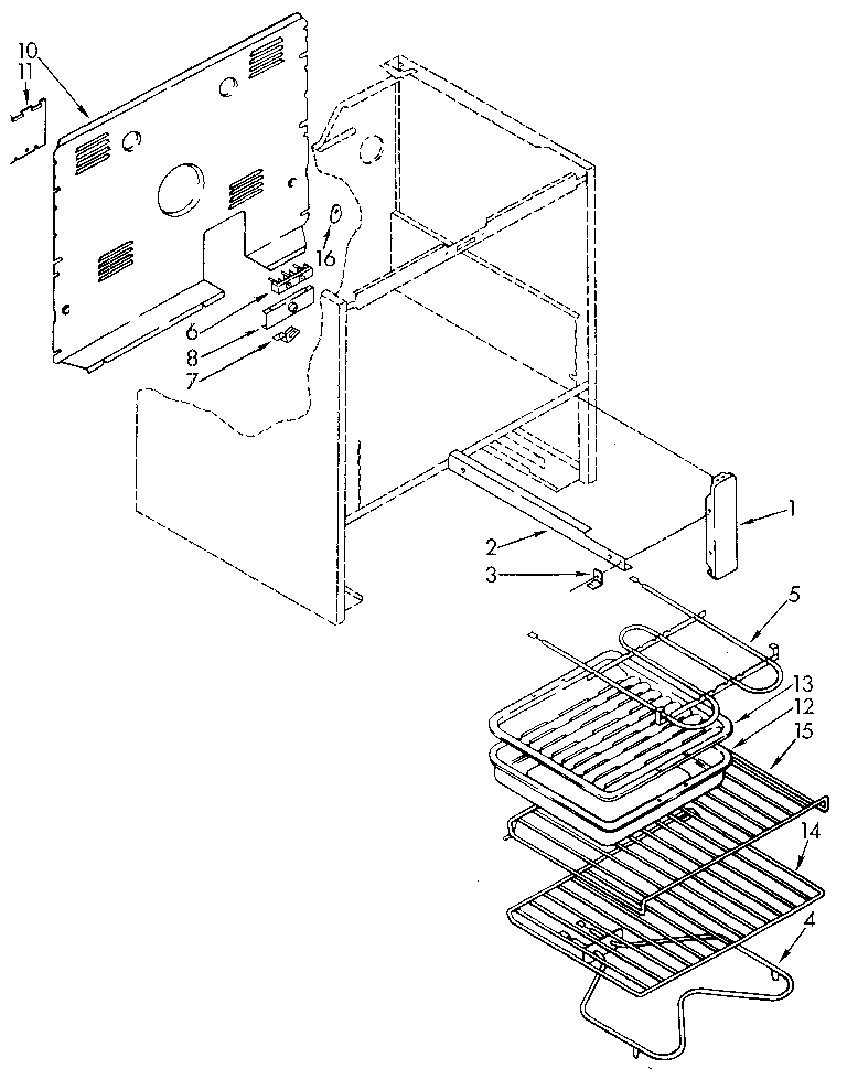 Whirlpool RF366PXXN0 oven diagram