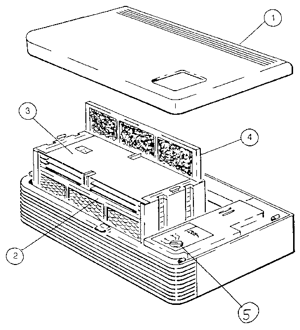 Trion 442502-003 functional replacement parts diagram