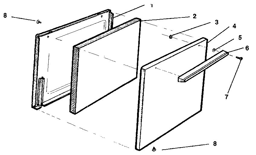 Kenmore 1197038882 oven door diagram