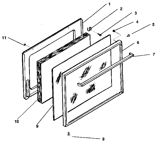 Kenmore 1197038882 oven door diagram