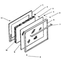 Kenmore 1197048811 oven door diagram