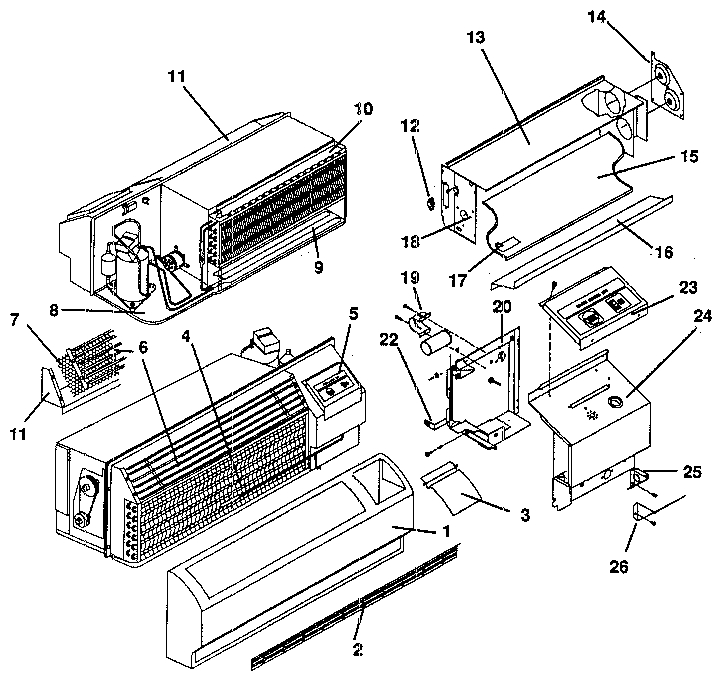 Climette/Keeprite/Zoneaire THA12R34RTA non functional parts diagram