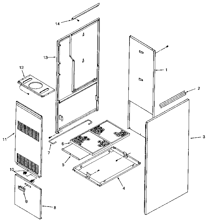 Sears 867744550 non-functional replacement parts diagram