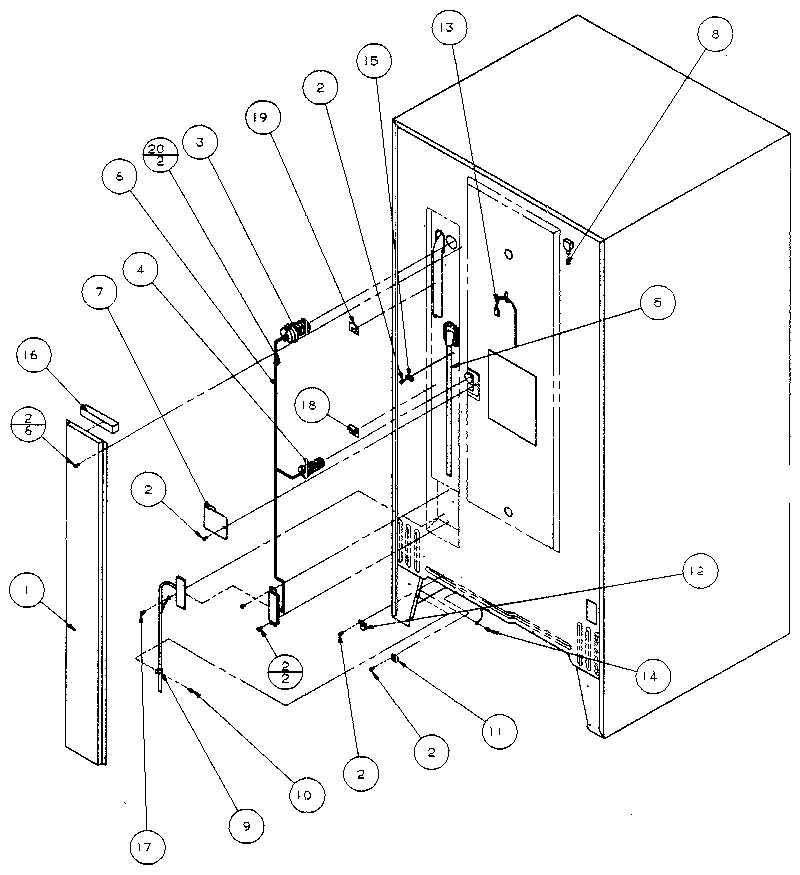 Amana 86868-P1116904W cabinet diagram