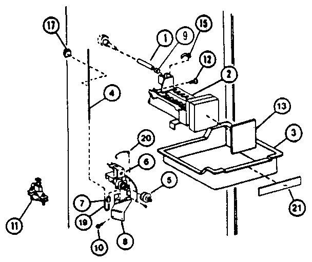 Amana 86868-P1116904W icemaker diagram